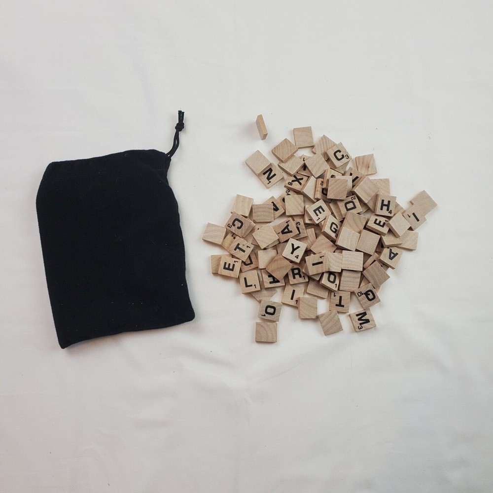 Scrabble Wooden Tiles Letters Replacement Parts 100ct 2013 Edition